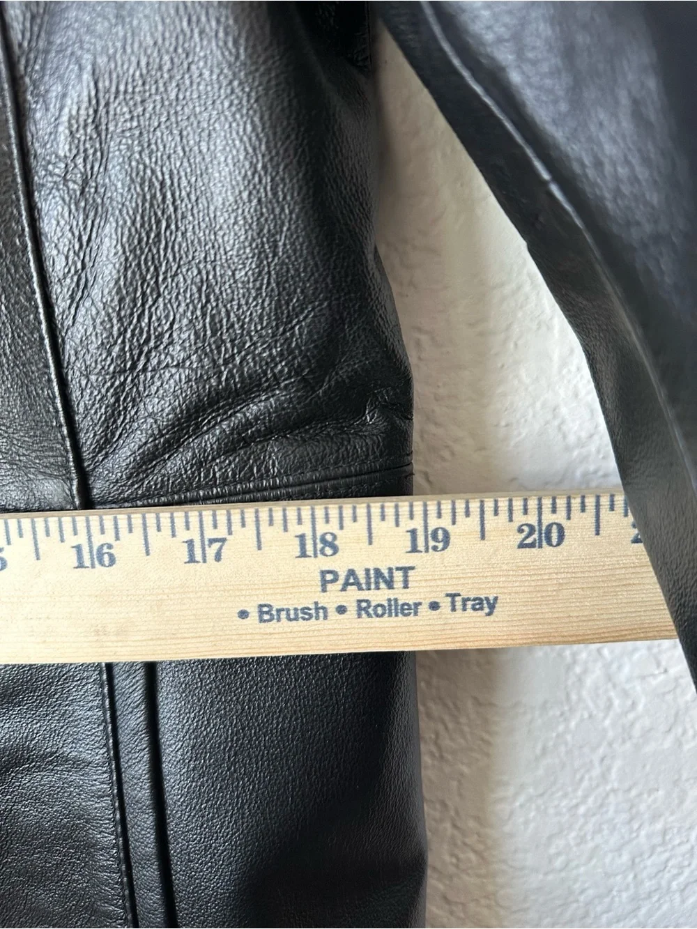 Worthington Genuine Leather Jacket Black Zip Front Tailored Blazer Coat Large - Picture 9 of 9